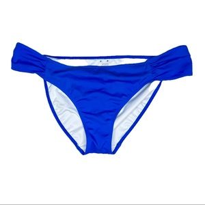 EUC Victoria Secret Pink bright blue bikini bottoms